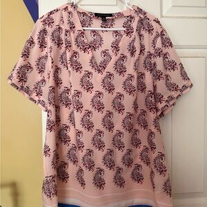Banana Republic Pink Paisley Blouse